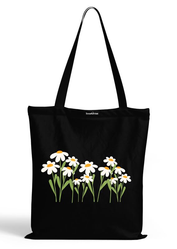 Image of TrendoPrint Reusable Shopping Bag Canvas Tote Bag for Grocery, College, Office & Shoulder Handbag Travel Bag for Men and Women (14x16 inches)