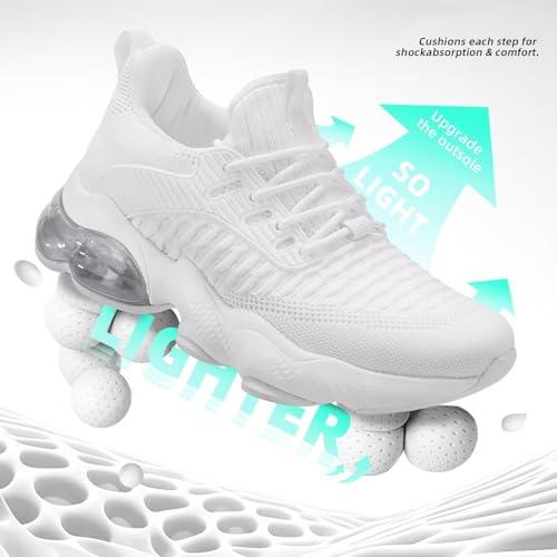Image of Womens Slip On Walking Shoes Air Running Casual Fashion Tennis Sneakers Comfortable Non Slip Work Athletic Trainers