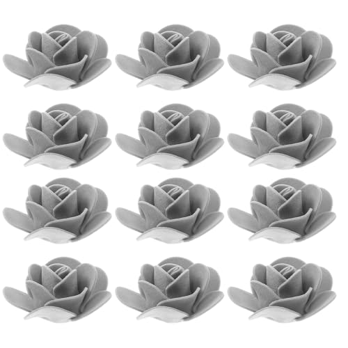 Mikikit Künstliche Rosenköpfe 100 Stück Leichte Pe Schaumrosen in Grau Wiederverwendbare Kleiner Kunstblumen für Hochzeits und Partydekoration