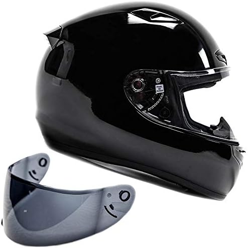 Snell M2015 Approved Full Face Motorcycle Helmet (XXL - Black)