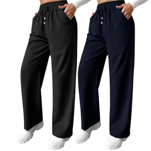 Image of Leriya Fashion High Waist Trousers for Women - Flared Korean Style Formal Pants | Elegant Workwear for Office, College & Events (Available in Plus Size