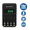 LLOYTRON Ultra Fast Intelligent AA/AAA LCD Home Battery Charger for NiMh Rechargeable Batteries - Charge 1 or 4 Batteries at Once - LCD Display - B1509 - Black #2