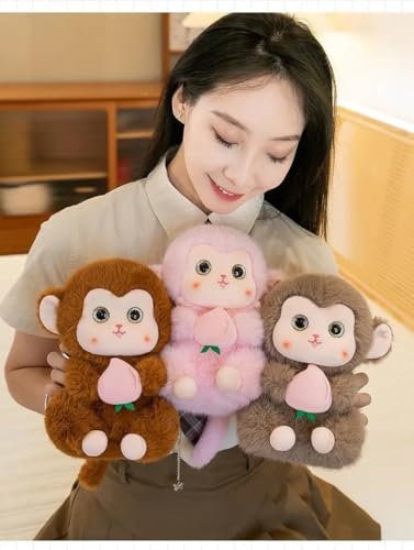 Image of HUG 'n' FEEL SOFT TOYS Cute Monkey 25cm Soft Toy Plush Toy | Big Stuffed Animal | Ultra Soft, Huggable & Cuddly Gift for Kids, Girls, Boys | Perfect for Birthday, Valentine's Day
