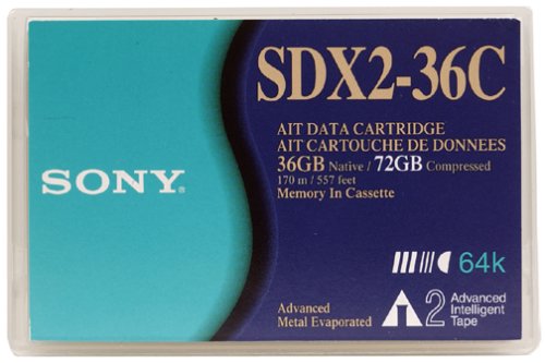 Sony SDX2-36C 36/72 GB AIT-2 8mm Formatted Tape Cartridge with R-MIC Chip (1-Pack)
