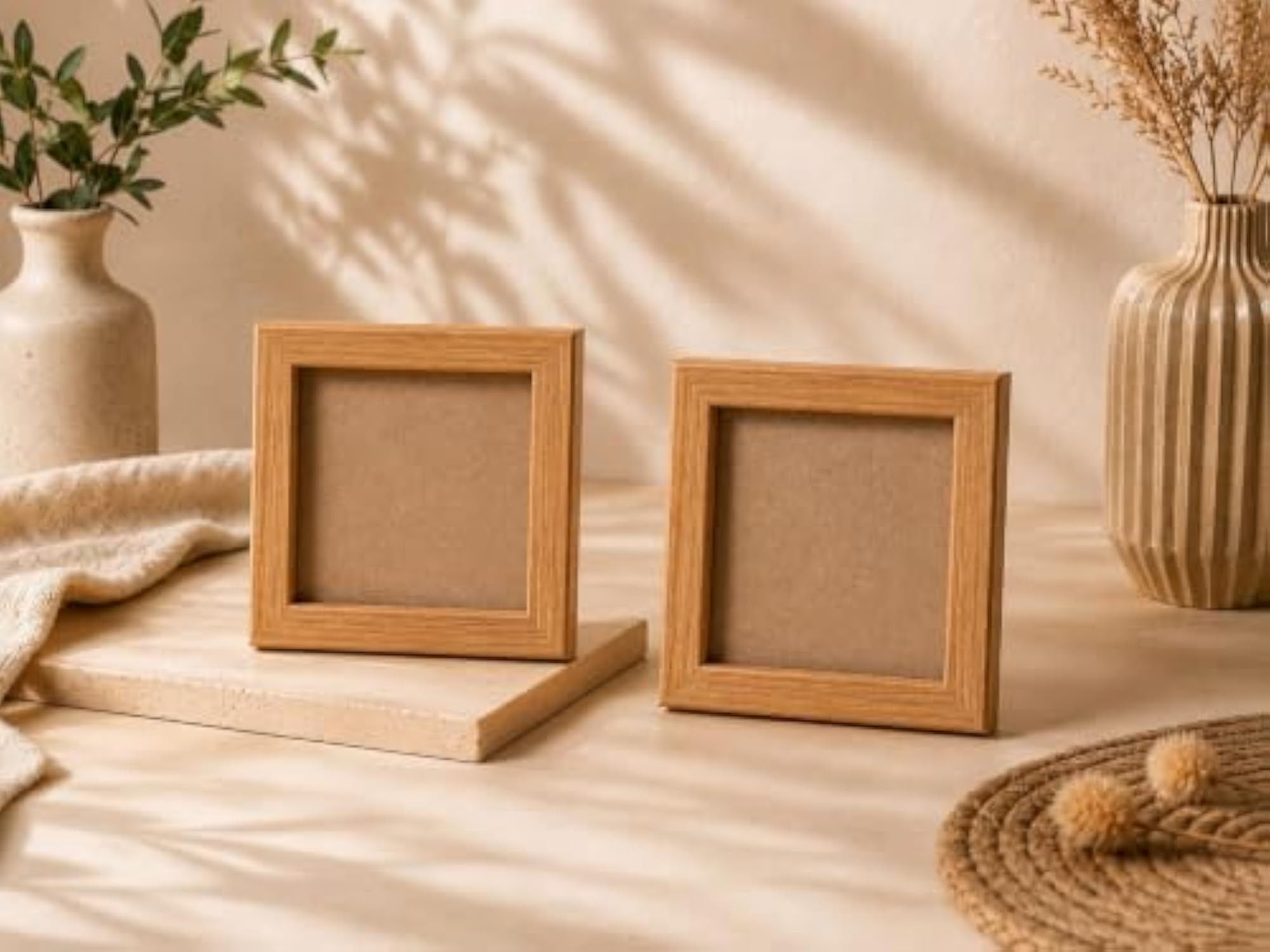 Small Square Photo Frames Set of 2