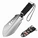 Shovel Hand Shovel 3 Size Hex Wrench Bottle Opener Stainless Steel Camping Hand Shovel for Hiking Gardening (Black)