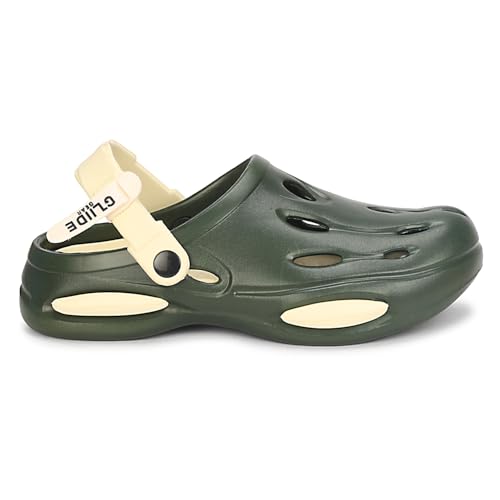 Image of Kraasa Glide Gear Men's Eva Casual Clogs for Everyday use | Sandals with Adjustable Back Strap | Lightweight, Comfortable | Stylish and Waterproof Mules