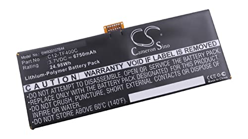 vhbw Batterie Compatible avec ASUS Transformer Pad TF600TG-1B015R, TF600TG-1B016R, TF600TL 1B, TF600TL-B1-GR Tablette (6750mAh, 3,7V, Li-polymère)