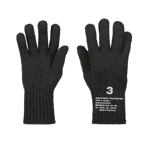 M MCGUIRE GEAR US Genuine Issue GI Men's Wool Nylon Blend Cold Weather Snow Winter Gloves (Medium, Black)