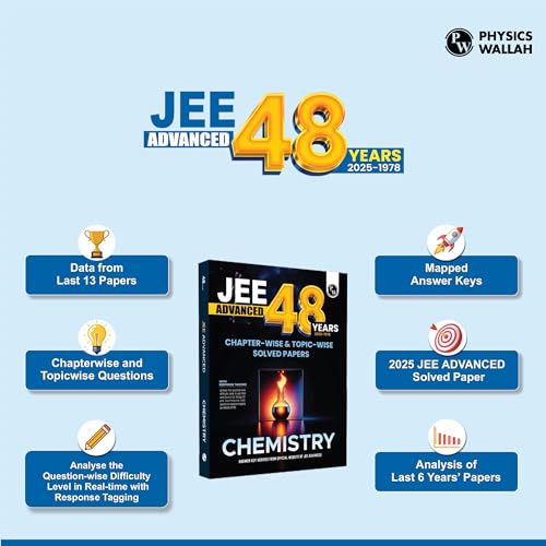 Image of PW 48 Years JEE Advanced Chemistry Chapterwise & Topicwise Solved Papers (1978-2025) | PYQ with Detailed Solutions | Previous Year Questions for IIT JEE Advanced Exam [Paperback] PW