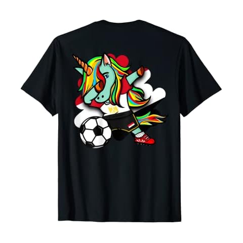 Dabbing Unicorn Egypt Soccer Fans Jersey Egyptian Football T-Shirt Cover