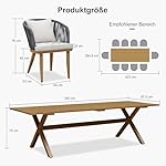 PURPLE LEAF Essgruppe 11-teilig Aluminium PE Rattan Natur