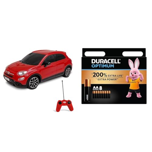 Voiture télécommandée Fiat 500X Mondo 1/24 avec 8 piles AA Duracell