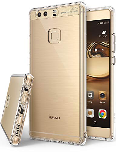 Ringke Fusion Compatible with Huawei P9 Plus Crystal Clear PC Back TPU Bumper Drop Protection, Shock Absorption Technology Protective Cover Huawei P9 Plus Case - Clear