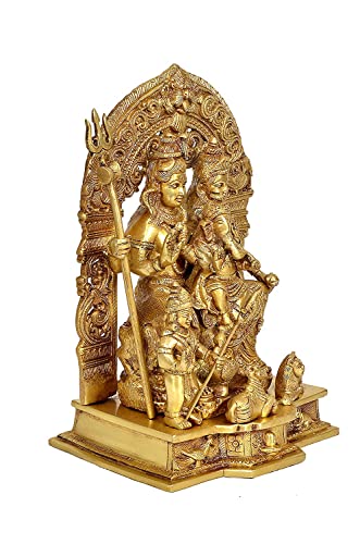 Image of AONA Shiv Parivar Brass Action Pooja Idol /Brass Made Shiv Parivar /Shiv Parvati Ganesh Idol For Good Luck, Success And Prosperity, Height : 12 Inch