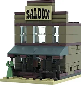 Exclusive Mini City - Western Saloon - Custom Design Bricks - Compatible with All Major Brands