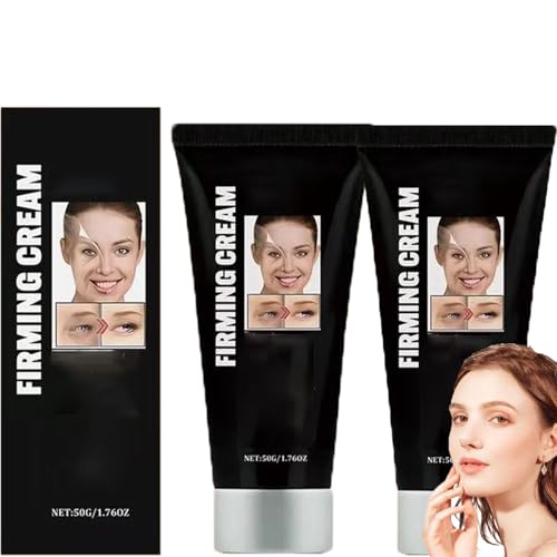 Crema reafirmante de la piel para el rostro, crema reafirmante para la piel flácida, reafirmante, hidratante e hidratante, para todos los tipos de piel (2 unidades)