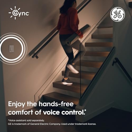 GE Cync Paddle Dimmer Smart Switch, Highly Customizable Dimmer Switch, Works with Alexa and Google Home, Matter Compatible, Easy to Install Smart Light Switch (1 Pack) by Cync - Image 4