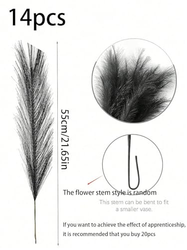 Pampas Grass Large 7pcs Artificial Pampas Grass Fluffy Flower Autumn miniatura 2