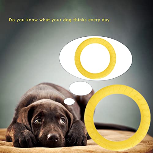 JINRETUTE Fly Ring Toy Fitness Ring Floating Flying Disc Toys Outdoor Durable Chew Toys for Training Playing Puppy Medium Large Dogs (D28) - Image 2