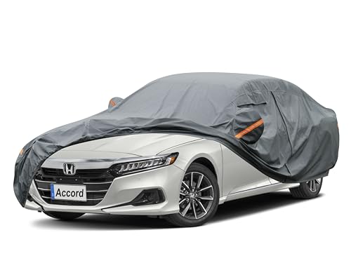 Image of GUNHYI Premium Car Cover Custom Fit Honda Accord (1990-2026), 16 Layers Heavy Duty Car Cover Waterproof All Weather with Zipper Door for Sun Rain Snow Dust Uv Protection