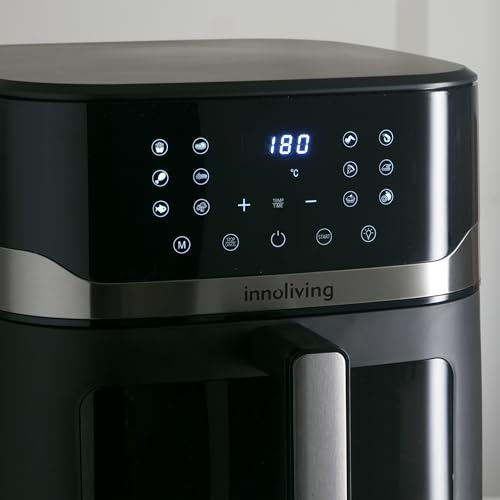 Innoliving Friggitrice Ad Aria Digitale 10 Litri INN-892 Con 12 Programmi Preimpostati, Touch Screen E Pannello Digitale, Finestra Di Controllo E Luce Interna, Potenza 1800W - 5