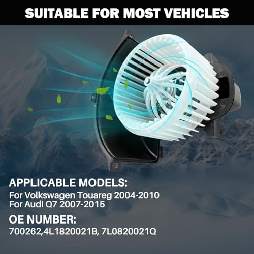 Image of 700262 AC Heater Blower Motor Fan Assembly Fit for Audi q7 2007-2015 ，for Volkswagen Touareg 2004-2010 4L1820021B, 7L0820021Q