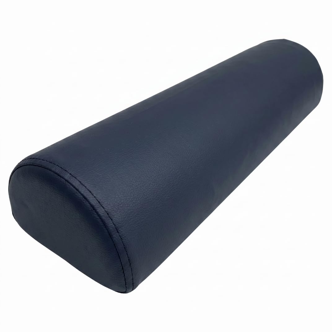 Xoeryoy Bolster Pillow, Foam Half-Round Bolster for Bed, Couch, Massage Table, Multi-use Support for Neck & Legs, 22x6x3 Inch