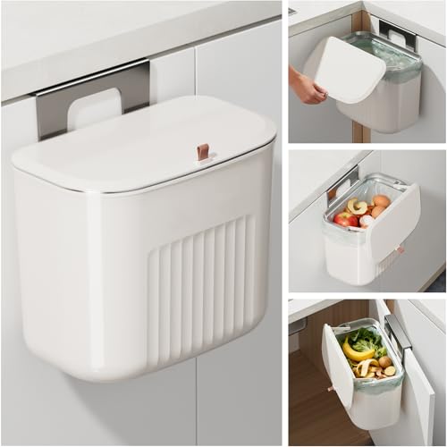 Caneca de basura colgante con tapa para cocina 7L miniatura 2