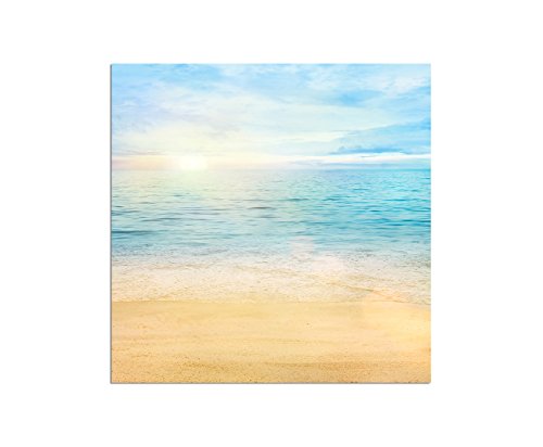 80 x 80 CM Abstract Canvas Wall Art Beach Sea Sunset Canvas Print on Stretcher Frame modern Stylish pictures and ornaments