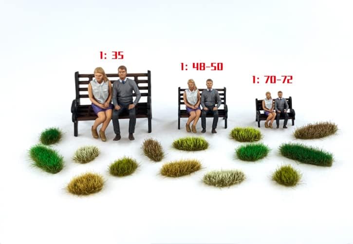 Miniatura 3 de Kit de 78 piezas de césped estático tipo mechón, arbustos de tierras bajas, arbustos de tierras bajas, kit de modelo para bricolaje, tren, tren,