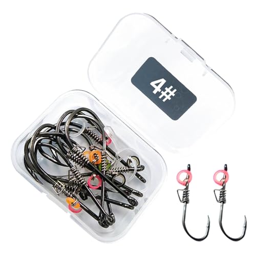 Crochets fixes de crevettes vivantes, crochets de pêche décalés - Offset Crochets fixes de crevettes vivantes | Outil de capture de poisson résistant à...