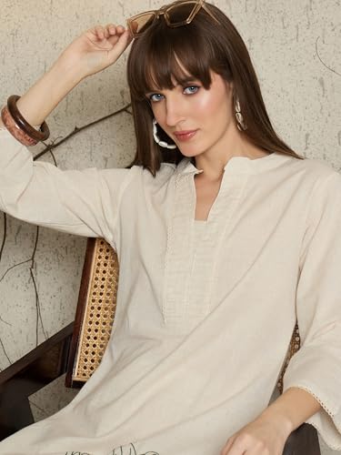 Image of INDO ERA Women's Catton Ethnic Co-Ord Set | Kurta Pant Set | Kurta Palazzo Set | Stylish Cotton Suit Set for Women,11108