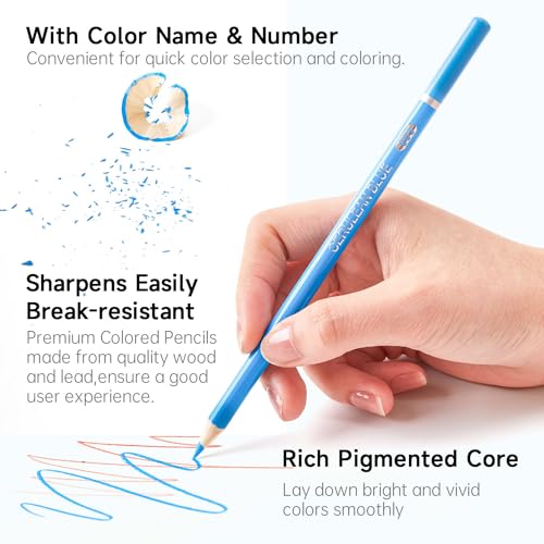Image of Shuttle Art Colouring Pencils Set, Colouring Pencils for Adults with 260 Vibrant Colours, Shatterproof Soft Wooden Pencils for Adults and Children in Tin Box, Colouring Pencils for Drawing, Painting