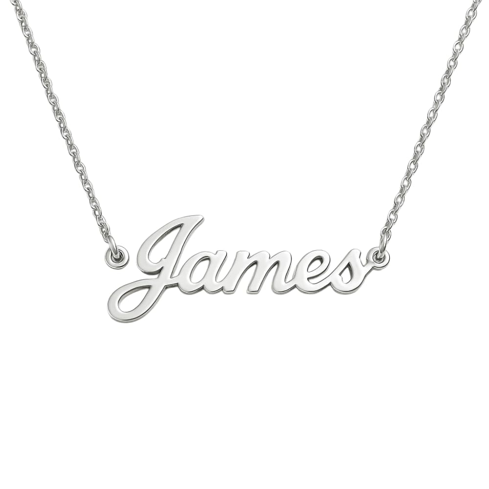 MyNameNecklaceFather's Day Gift - Personalized Sterling Silver Name Necklace - Choose Your Style - Gift for Men, Him, Husband - Gold or Gold Vermeil Plated - Custom Nameplate Pendant - by MYKA