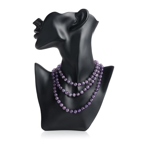 108 Beads Amethyst Mala Necklace or Bracelet For Meditation, Yoga, Prayer & Spiritual Healing - Handcrafted 8mm Natural Gemstone Japa Mala for Mindfulness, Chakra Balancing, & Inner Peace3