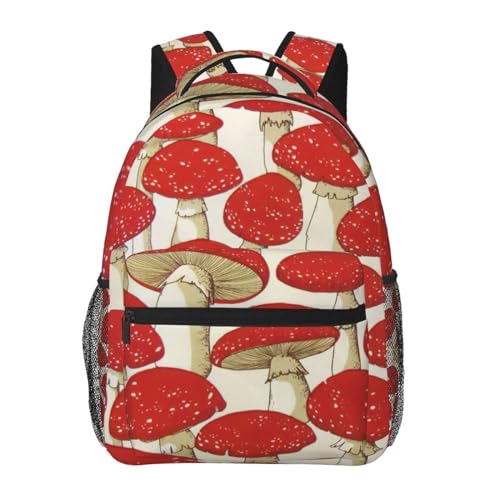 Sac à dos léger OdDdot en toile pour soulager vos épaules avec style graphique champignon