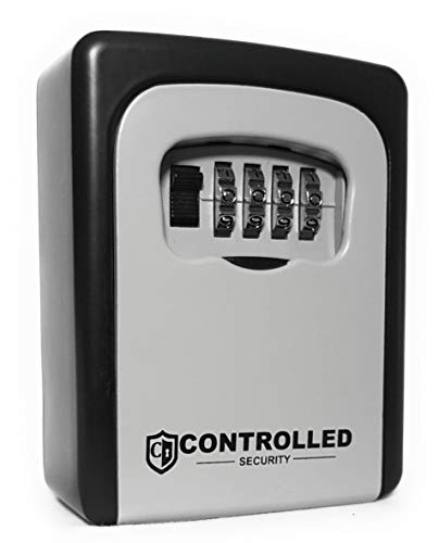 Ultra Tough, UK Brand, Premium Quality- Key Safe By CONTROLLED SECURITY. Wall Mounted Key Lock Box For Secure Storage. Perfect For Key And Valuables. Extremely Robust Key Box.