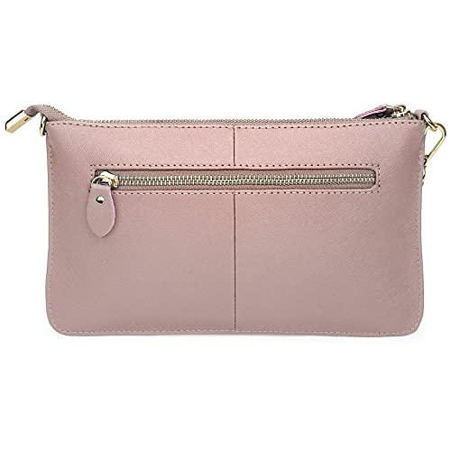 Image of Uromee Genuine Leather Wristlet Wallet Clutch Purses with Detachable Chain
