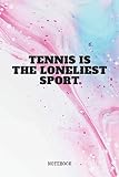  Notebook: Tennis Player Sport Training Planner / Organizer / Lined Notebook (6\" x 9\")