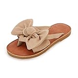 FISACE Toddler Girls Summer Bow Flats Sandals Cute Flip Flops Dress Shoes