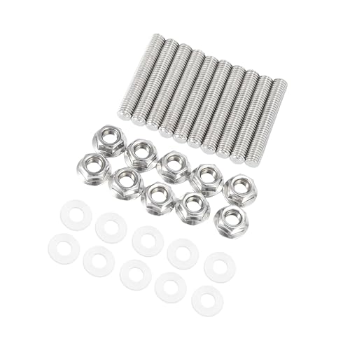 Motoforti 10pcs Stainless Steel Exhaust Manifold Bolt Stud Hardware for Car Long-lasting
