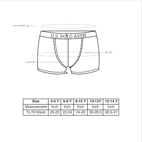 Image of U.S. Polo ASSN. Boy's EKT07 Mid Rise Cotton Spandex Underwear Trunks - Pack of 5