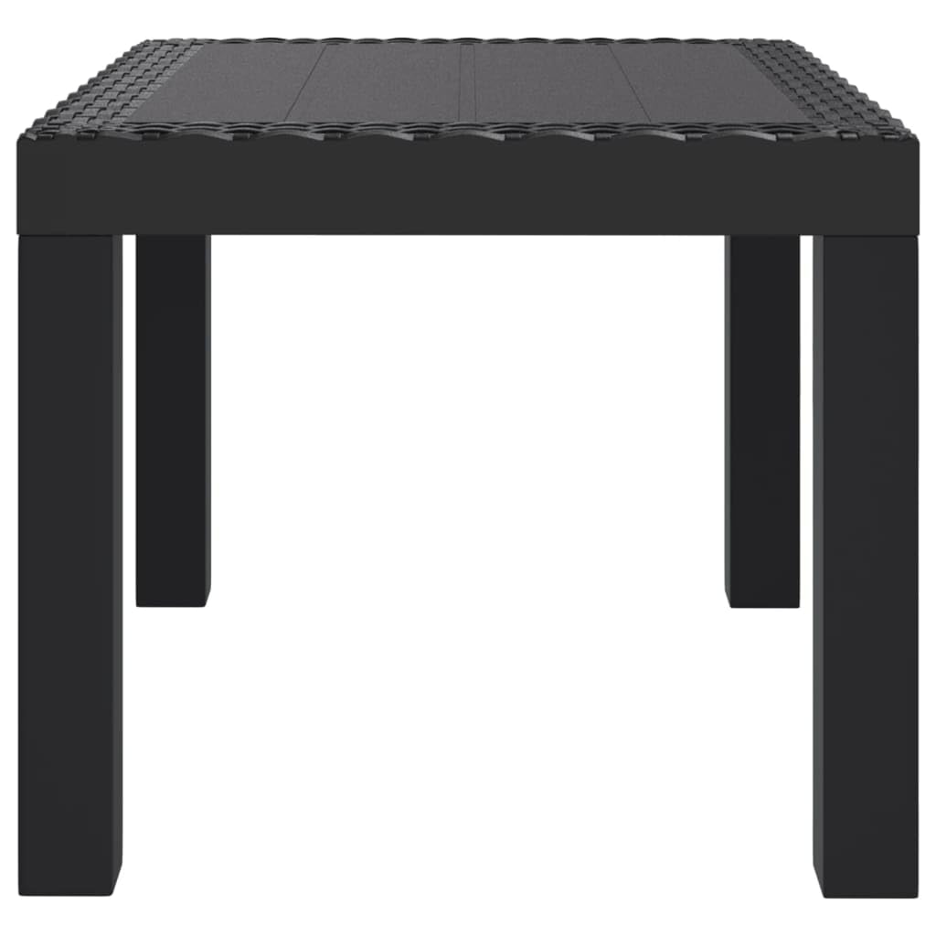 Stół ogrodowy antracyt 59 x 47 x 40 cm PP | Lekki, wytrzymały, odporny na uderzenia, na balkon, taras, do ogrodu, praktyczny blat stołu