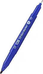 Marcador Permanente CD e DVD Duomarker Blister CIS, Azul