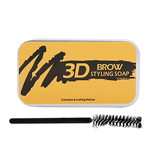 10g Eyebrow Soap Brows Styling Soap, Long Lasting Eyebrow Setting Gel Smudge Proof Eyebrow Wax for Brows Shaping Defining