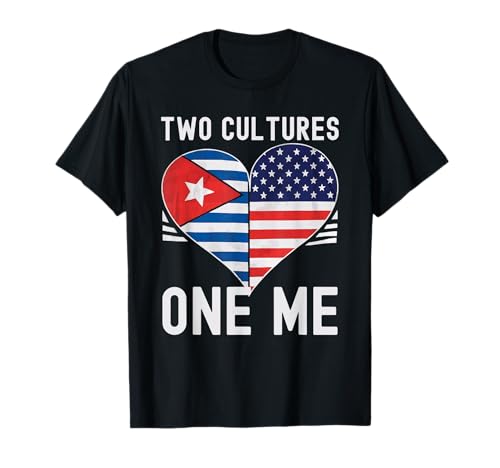 Half Cuban Half American USA Flag Cuba America T-Shirt