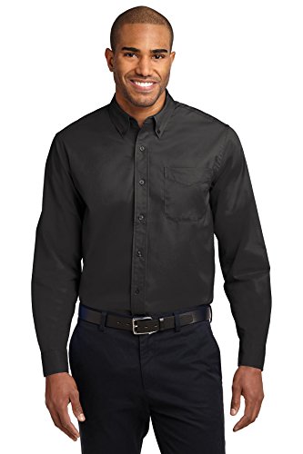 Port Authority Long Sleeve Easy Care Shirt, Black, XL