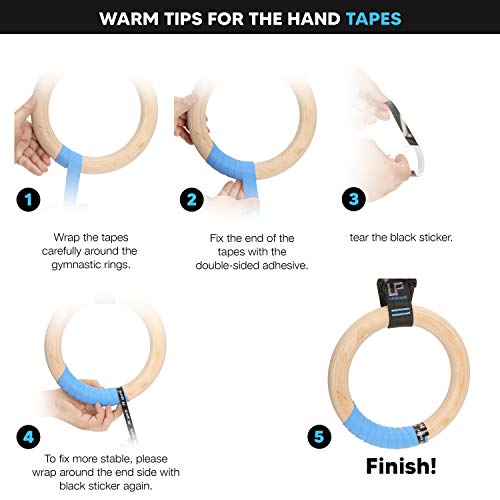 UPGRADE Wooden Gymnastic Non- Slip Rings with Heavy Duty Adjustable Straps - Olympic Gym Ring for Strength Training, Workout, Bodybuilding, Cross Training, Fitness, Pull-Ups and Dip