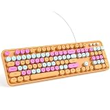 KNOWSQT - Teclado con cable para ordenador, PC y ordenador de sobremesa.